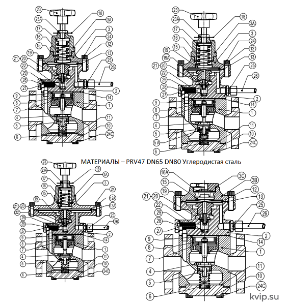 ADCA PRV47 (PRV47E, PRS47) Клапан редукционный пилотного типа