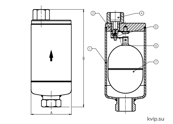ADCA AE30SS Воздухоотводчик автоматический для жидкостных систем DN15-25_Р1