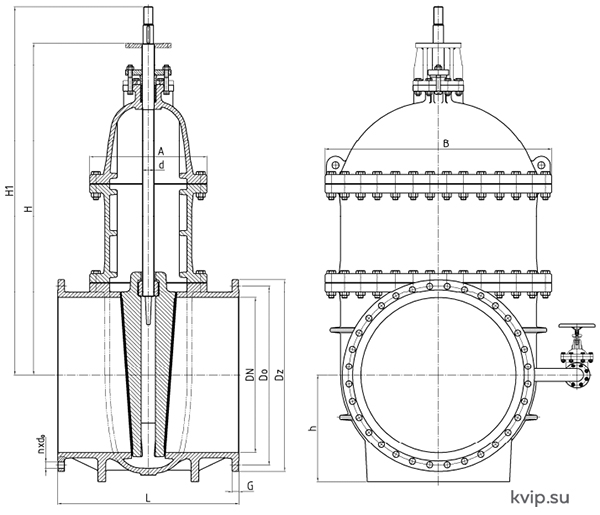 ANDREX DP-GN-934 Задвижка фланцевая стальная DN1200 PN16_Р1