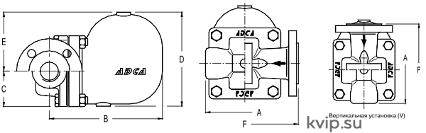 ADCA FLT14I DN 40-50 Конденсатоотводчик поплавковый