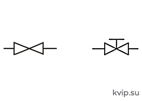 Обозначение крана Обозначение крана